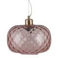 Pacific Azores Rose Textured Glass Oval Pendant 35-168-K