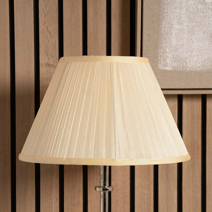 Pacific Bacall 40cm Almond Silk Knife Pleat Empire Shade 36-263-16AL