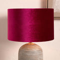 Pacific Bow 30cm Raspberry Velvet Cylinder Shade 36-041-12RA