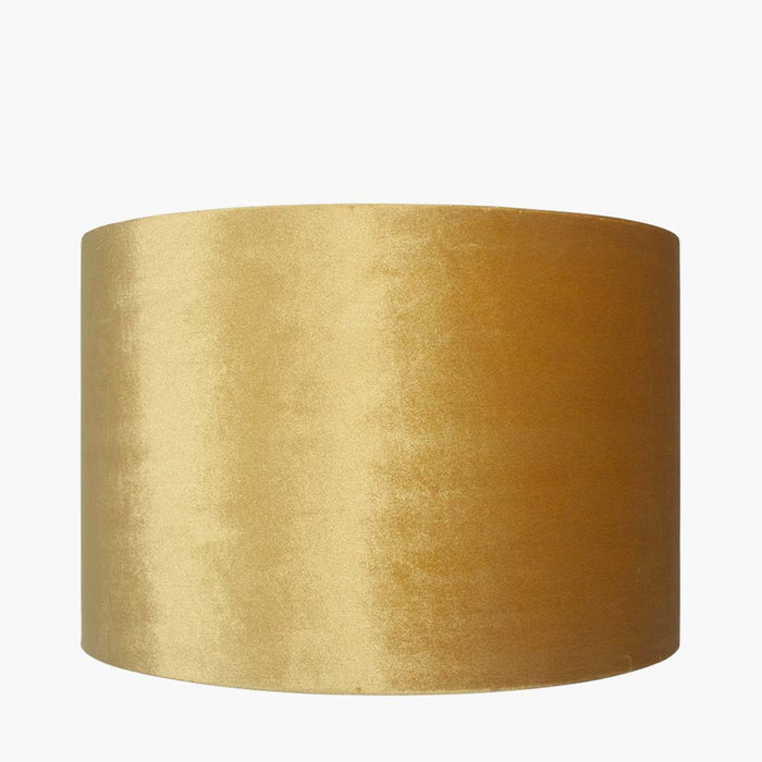 Pacific Bow 45cm Mustard Velvet Cylinder Shade 36-041-18MU