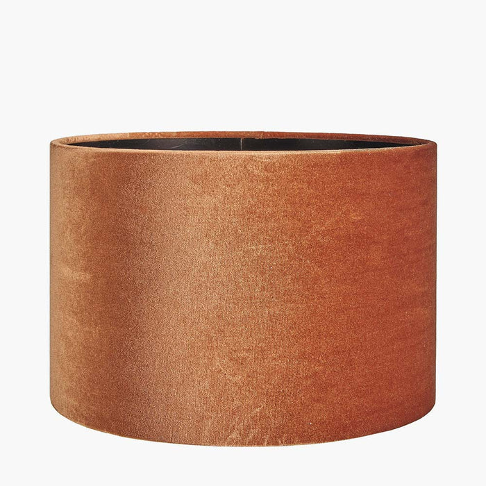 Pacific Bow 45cm Tobacco Velvet Cylinder Shade 36-041-18TO