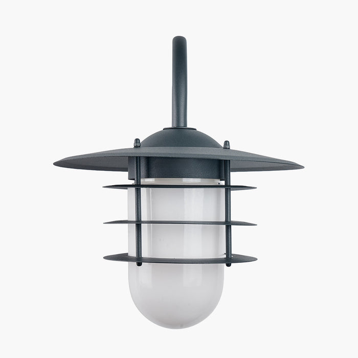 Pacific Centauri Dark Grey and Opaque Glass Wall Light 40-038
