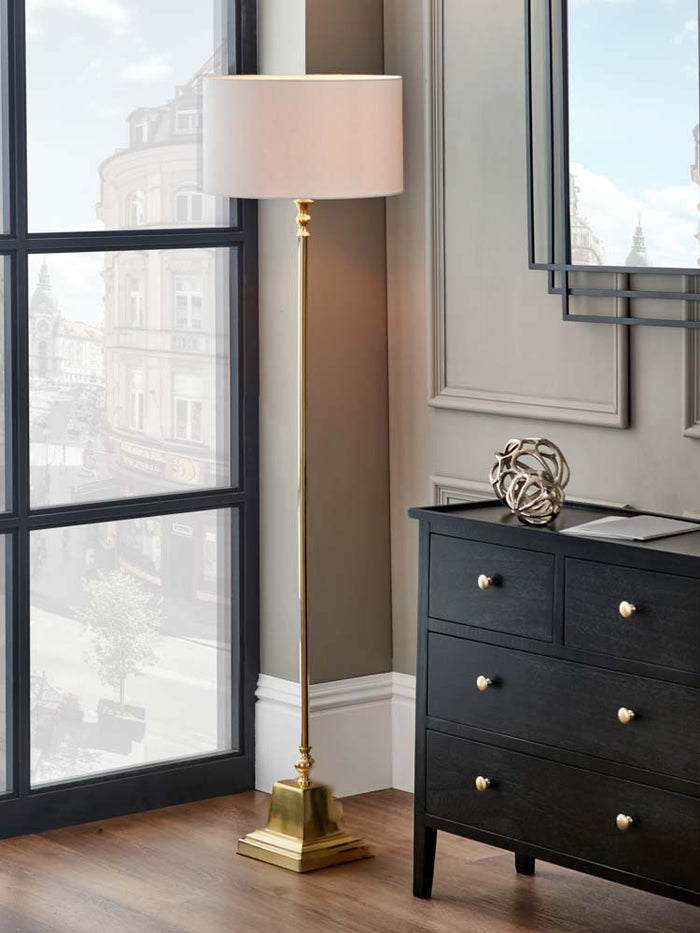 Pacific Claudius Gold Metal Stick Floor Lamp 32-171-BO