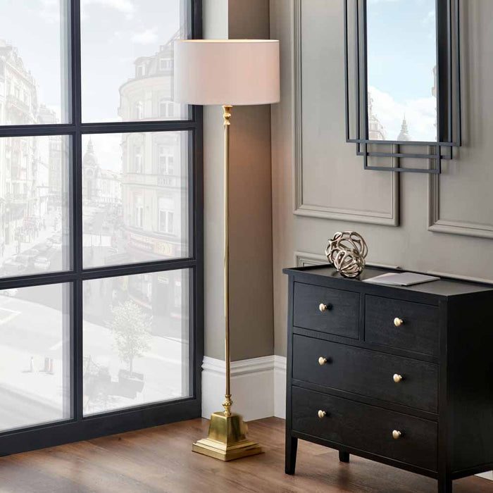 Pacific Claudius Gold Metal Stick Floor Lamp 32-171-BO