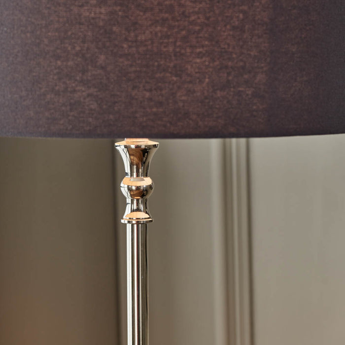 Pacific Claudius Nickel Metal Stick Floor Lamp 32-170-BO