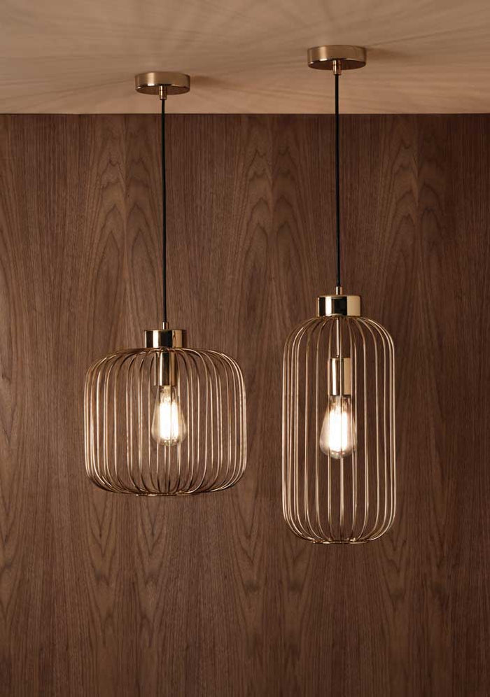Pacific Dania French Gold Metal Wire Tall Pendant 35-226