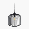 Pacific Dania Matt Black Metal Wire Pendant 35-299