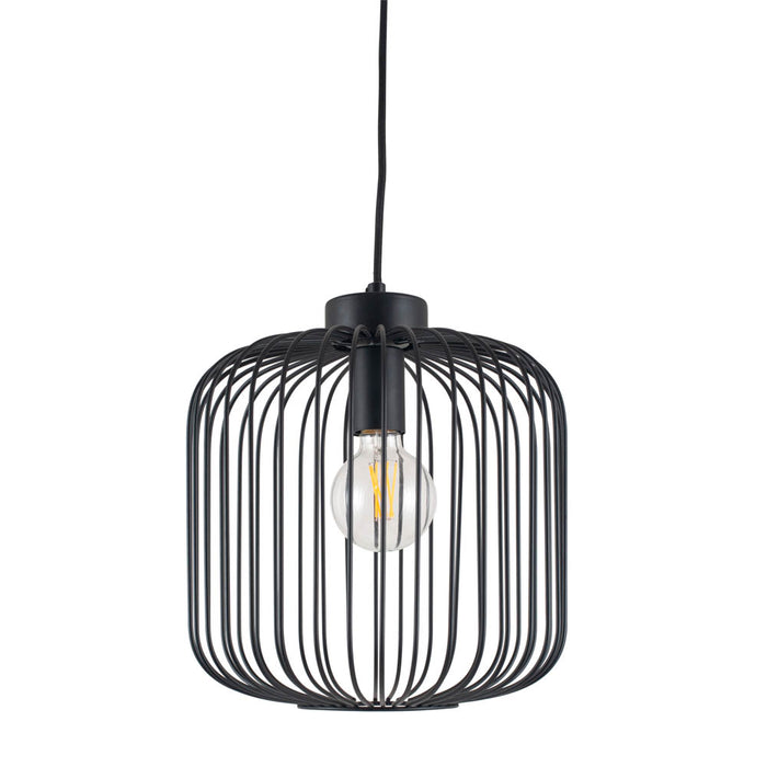 Pacific Dania Matt Black Metal Wire Pendant 35-299
