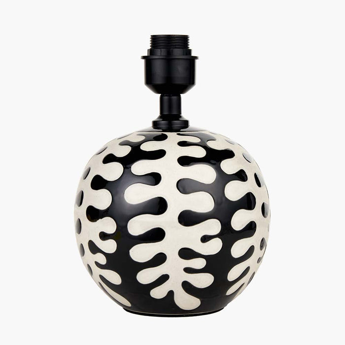 Pacific Elkorn Black and White Coral Ceramic Table Lamp 30-955-BO