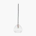 Pacific Ella Clear Ribbed Glass Teardrop Pendant 35-310