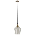 Pacific Emmanuelle Antique Brass Metal and Clear Glass Pendant 35-125
