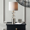 Pacific Harris Brushed Silver and Clear Glass Table Lamp 30-726-C