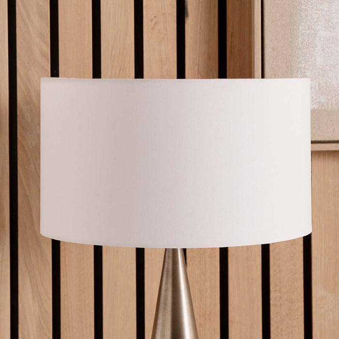 Pacific Harry 25cm Ivory Poly Cotton Cylinder Drum Shade 36-018-10IV