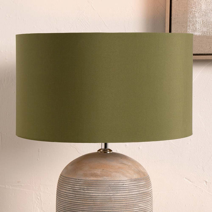 Pacific Harry 25cm Sage Poly Cotton Cylinder Drum Shade 36-018-10SA