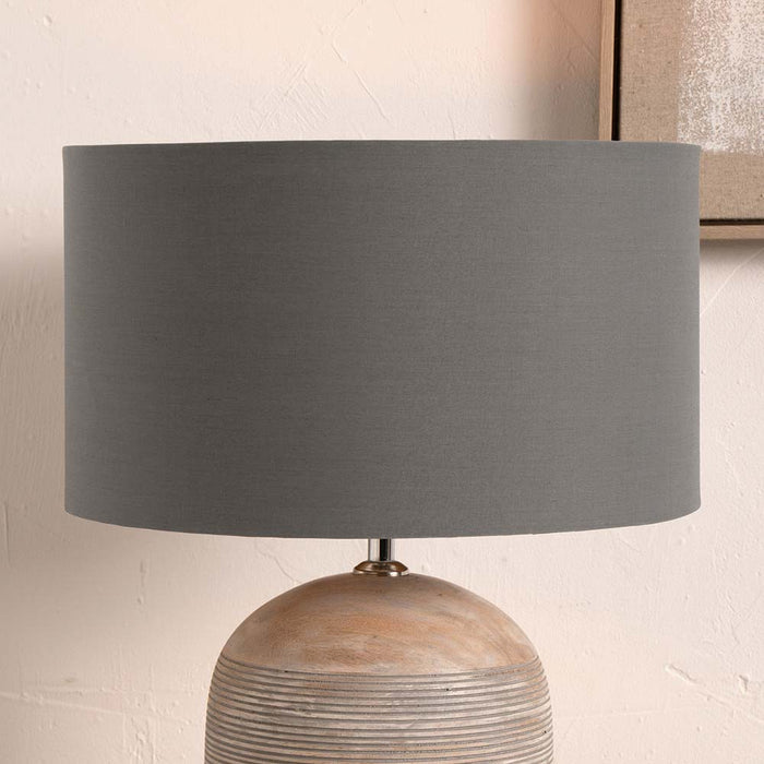 Pacific Harry 25cm Steel Grey Poly Cotton Cylinder Shade 36-018-10SG