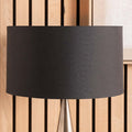 Pacific Harry 35cm Black Poly Cotton Cylinder Drum Shade 36-018-14BK