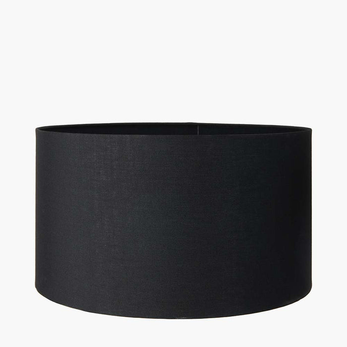 Pacific Harry 40cm Black Poly Cotton Cylinder Drum Shade 36-018-16BK