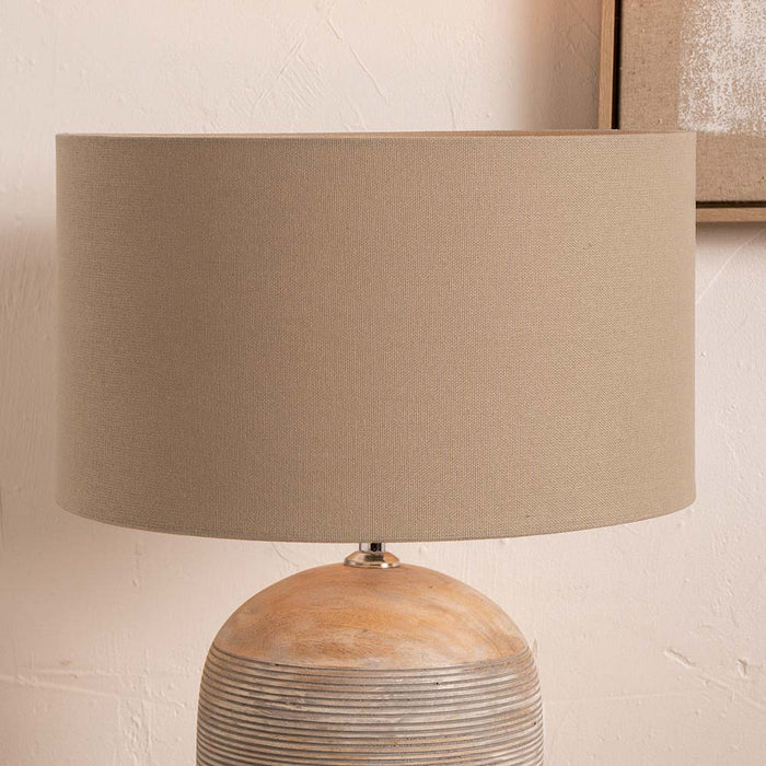 Pacific Henry 35cm Taupe Handloom Cylinder Shade 36-025-14TA