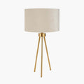 Pacific Houston Brushed Brass Metal Tripod Table Lamp 30-989-C