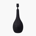 Pacific Ioan Black Engraved Wood Bottle Table Lamp 30-975-BO