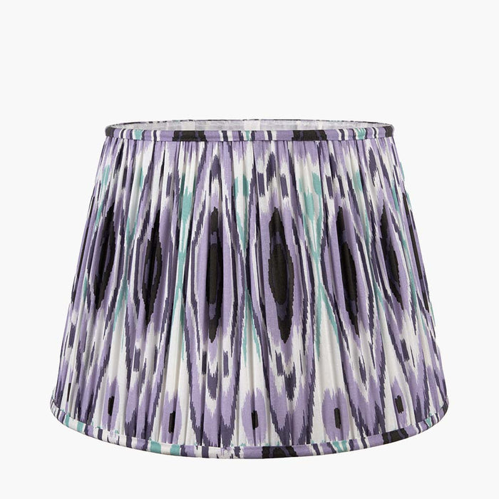 Pacific Izara 40cm Lilac Ikat Patterned Gathered Tapered Shade 36-067-16LI