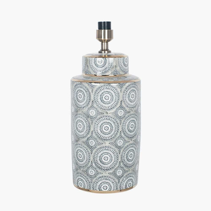 Pacific Kari Circle Pattern Ceramic Table Lamp 30-677-BO