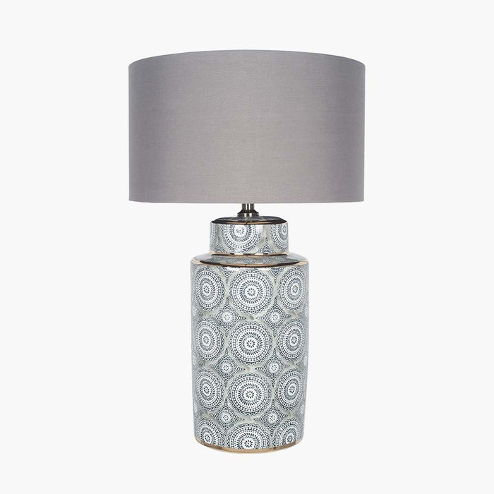 Pacific Kari Circle Pattern Ceramic Table Lamp 30-677-BO