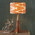 Pacific Lars 30cm Cinnamon Ikat Patterned Cylinder Shade 36-066-12CI