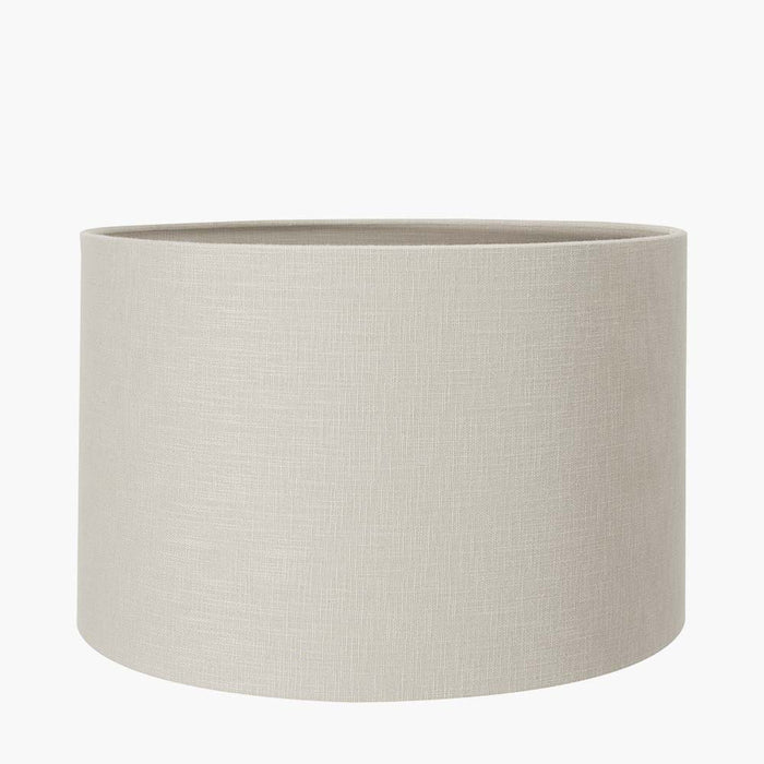 Pacific Lino 30cm Grey Self Lined Linen Drum Shade 36-261-12GY