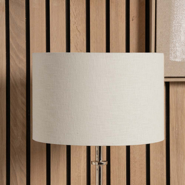 Pacific Lino 35cm Cream Self Lined Linen Drum Shade 36-261-14CR