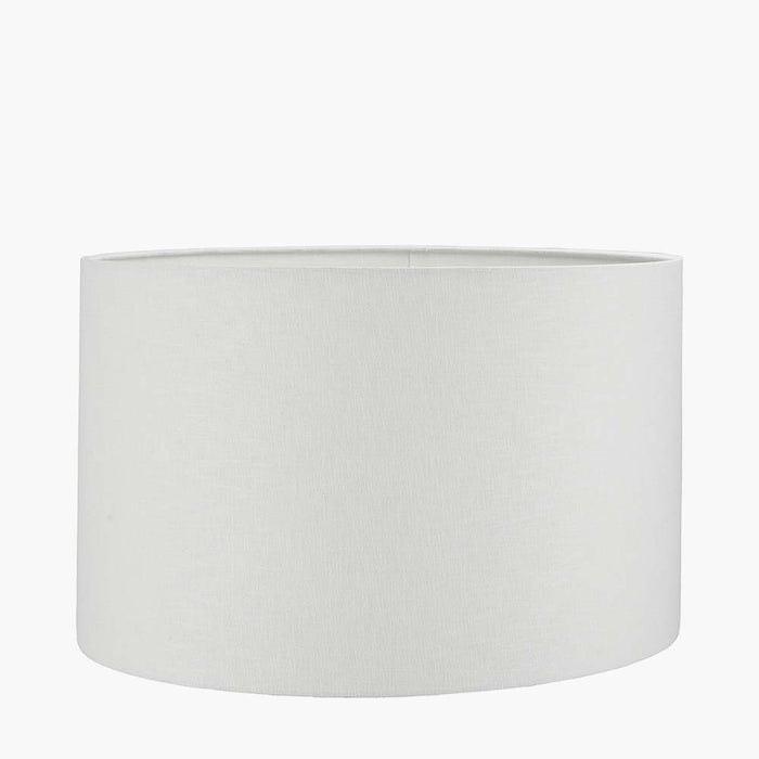 Pacific Lino 40cm White Self Lined Linen Drum Shade 36-261-16WH