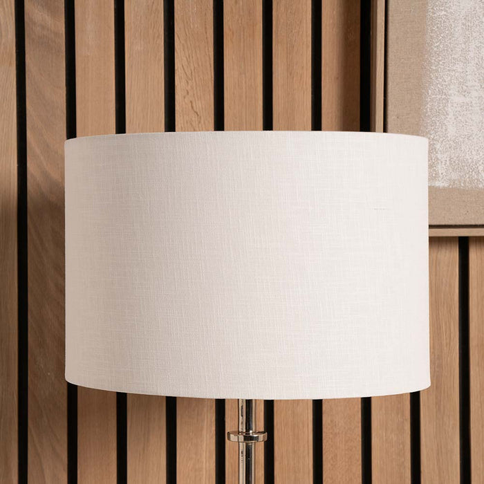 Pacific Lino 45cm White Self Lined Linen Drum Shade 36-261-18WH