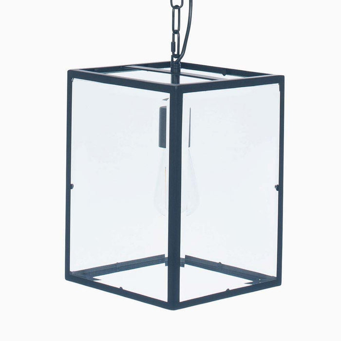 Pacific Llewellyn Matt Black Metal and Glass Pendant 35-254