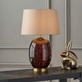 Pacific Lucien Tortoiseshell Glass Tall Table Lamp 30-998-C