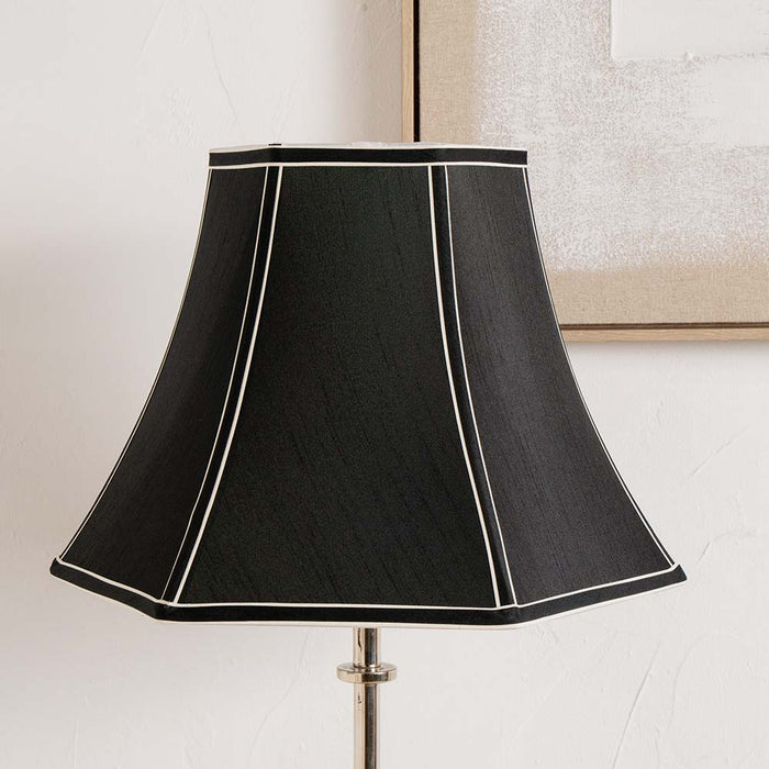Pacific Lyla 35cm Black Polysilk Bowed Shade 36-016-14BK