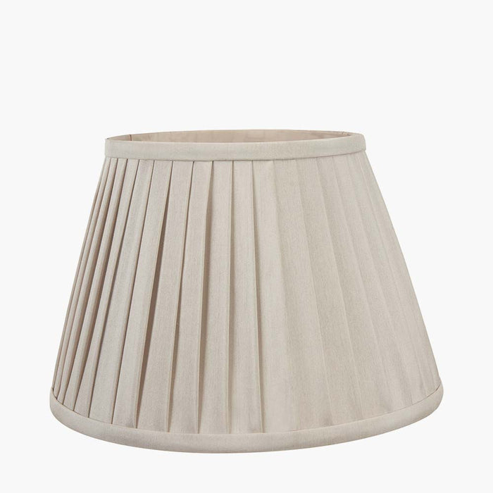 Pacific Lyndon 25cm Taupe Poly Cotton Knife Pleat Shade 36-004-10TA