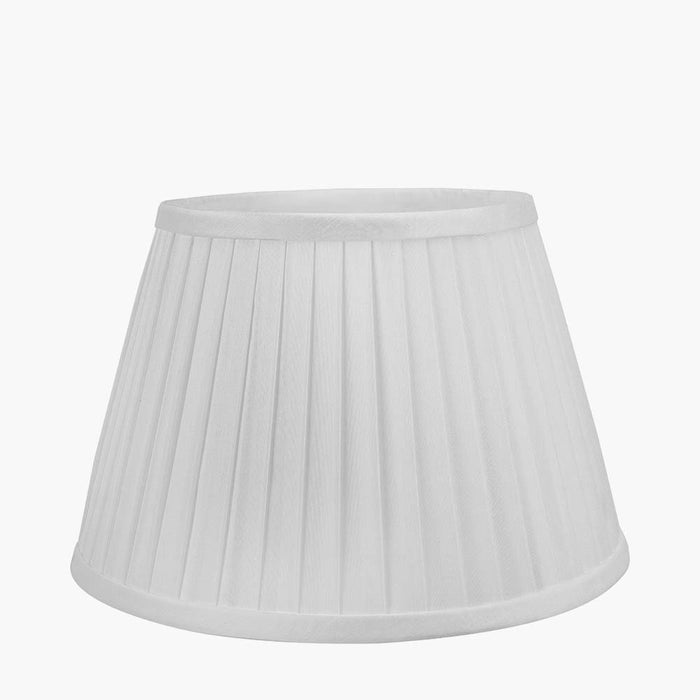 Pacific Lyndon 30cm Ivory Poly Cotton Knife Pleat Shade 36-004-12IV