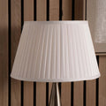 Pacific Lyndon 35cm Ivory Poly Cotton Knife Pleat Shade 36-004-14IV