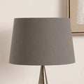 Pacific Lys 50cm Steel Grey Self Lined Linen Tapered Cylinder Shade 36-074-20SG