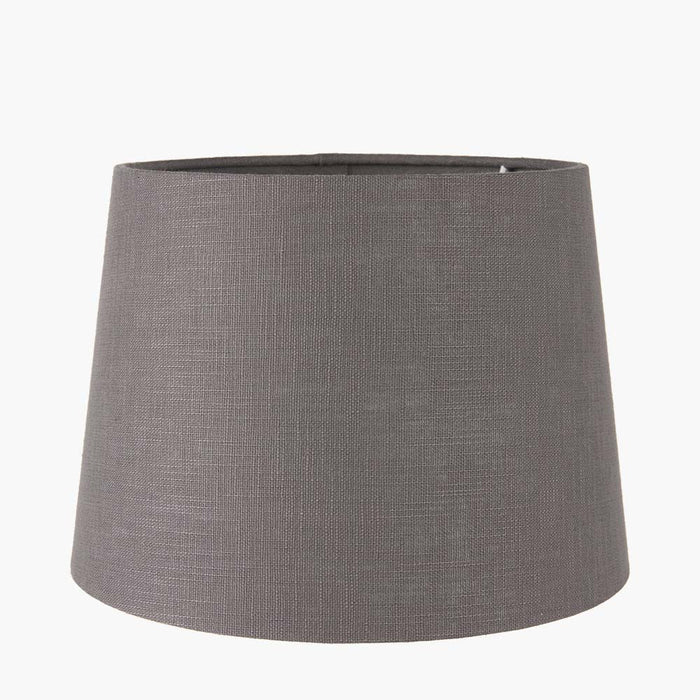 Pacific Lys 50cm Steel Grey Self Lined Linen Tapered Cylinder Shade 36-074-20SG