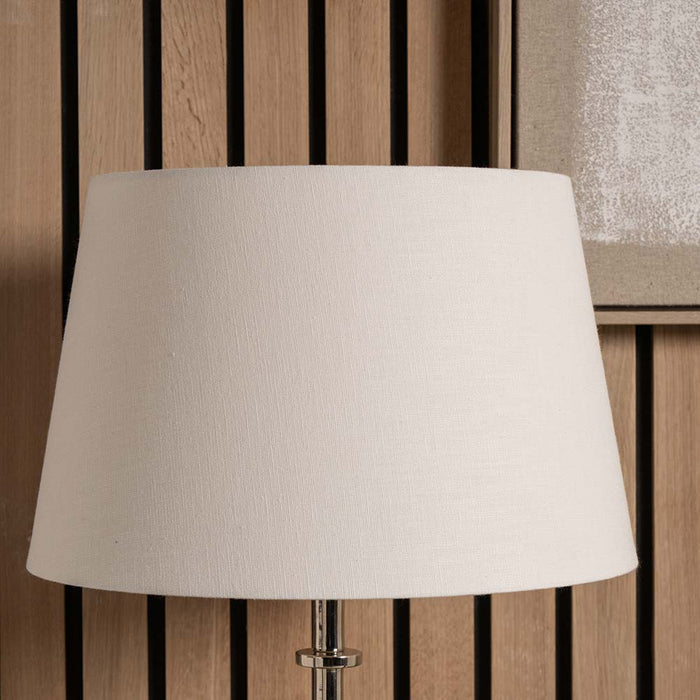 Pacific Lys 50cm White Self Lined Linen Tapered Cylinder Shade 36-074-20WH