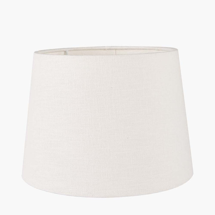 Pacific Lys 50cm White Self Lined Linen Tapered Cylinder Shade 36-074-20WH
