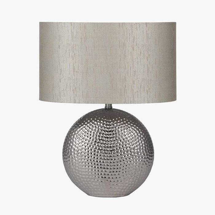Pacific Mabel Silver Dot Textured Ceramic Table Lamp 30-154-C