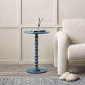 Pacific Margot Navy Wood Bobble Side Table