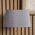 Pacific Martha 30cm Steel Grey Oval Polysilk Tapered Shade 36-036-12SG