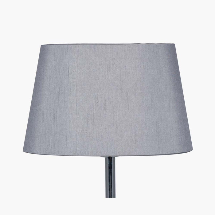 Pacific Martha 50cm Steel Grey Oval Polysilk Tapered Shade 36-036-20SG