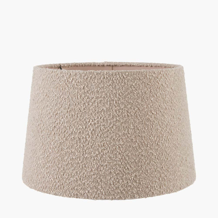 Pacific Martigues 30cm Taupe Boucle Tapered Cylinder Shade 36-071-12TA