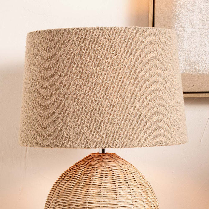 Pacific Martigues 40cm Taupe Boucle Tapered Cylinder Shade 36-071-16TA