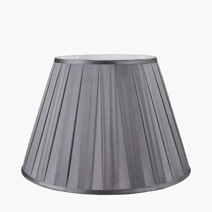 Pacific Maya 30cm Steel Grey Silk Box Pleat Shade 36-072-12SG