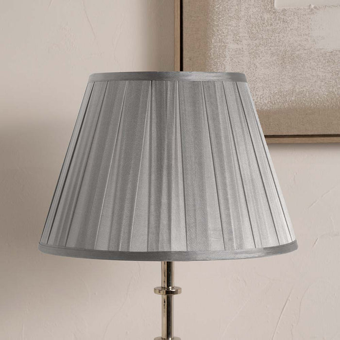 Pacific Maya 40cm Steel Grey Silk Box Pleat Shade 36-072-16SG
